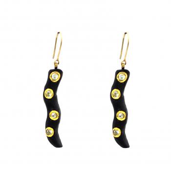 EBONY WITH GOLD EARRING  